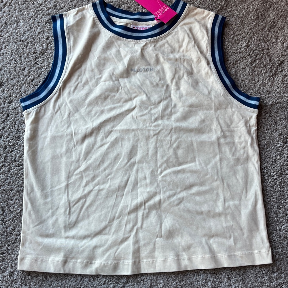 Peloton x Terez women’s Sleeveless Cream Top -large